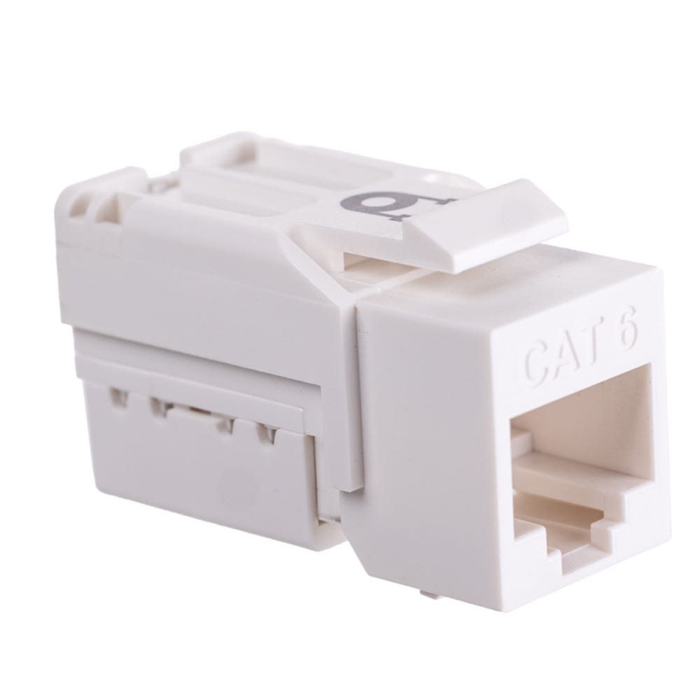 Модуль Maxicord Keystone Jack RJ-45(8P8C) кат.6 UTP DUAL IDC 90 градусов Toolless, белый